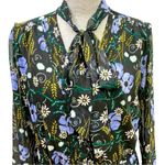 Banana Republic TIE NECK MAXI SHIRTDRESS SHIRT DRESS MOONLESS NIGHT Sz: M Photo 6