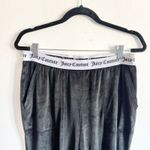 Juicy Couture  Black Velour Sweatpants Y2K Track‎ Pants Logo Lounge Medium Photo 3