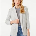 Scoop Relaxed Scuba Knit Gray Scrunch Sleeves Career Office Jacket Blazer XS Photo 0
