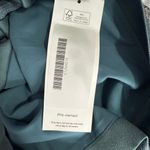 St. John  Scarf Neck Long Sleeve Two Tone Crepe Mini Dress, Blue, 10 Photo 2