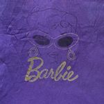 Barbie Mattel Gold Model Graphic Purple T Shirt Size Large Barbiecore Girlycore Photo 2