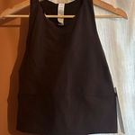 Lululemon Elastic Everlux Shelf Tank Top Logo Espresso Brown / Bone NWT Size 12 Photo 0