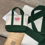 Trader Joe's Large, mini, and keychain Green Canvas Tote Bag Photo 1