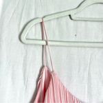 Attention  | Pink Satin Accordion Pleated Tiered Midi Dress Sz XL Photo 4