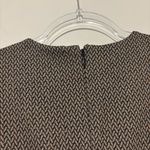 Calvin Klein  Dress tweed lurax Sheath Ponte midi sparkly‎ dress black tan size 4 Photo 6