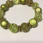 Charter Club  Lime Green Beaded Bracelet Photo 1