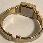 Gossip Mother of Pearl Analog Wristwatch Gold Tone Cuff Vintage Needs Battery Photo 4