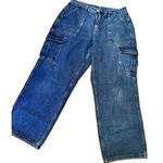 SheIn  Women’s High-rise Cargo Blue Jeans {PLUS SIZE} Photo 2