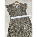 Talbots Womans Plus Pullover Tan Black Jersey Short Sleeve Midi Dress 1x Photo 5