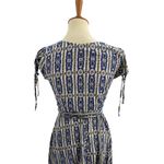 Cleobella Wrap Dress Small Blue Pattern Short Sleeve Lightweight Photo 7