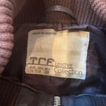 TRF Leather Collection Brown Women's Zipper Biker / Bomber Jacket Size L Photo 1