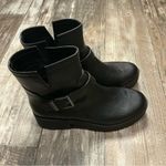 Zodiac Black Leather Ankle Boots Size 10 Photo 2