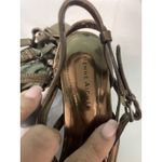 Etienne Aigner Etienne Aigner Gold LEATHER 3" Peep-Toe Strappy Pumps Size 8.5 New S-306 Photo 4