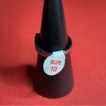 Bomb Party RBP8239 “Wide Eyed Gaze” Fluorite / Quartz on Hematite Sz 10 Ring NWT Silver Photo 2