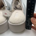 Maeve NIB Anthropologie  Puffy Platform Slippers  L 10-11 metallic silver slip on Photo 7