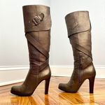 via spiga Y2K Bronze Leather Knee High Boots Photo 1