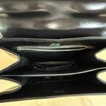 Vintage Dofan Paris Leather Handbag Black Gold Buckle Structured Top Handle Photo 7
