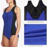 Baleaf Women's Racerback Athletic One Piece Modest Bathing Suit Photo 3