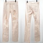 BLANK NYC NWOT Destroyed Boyfriend Jeans Ditz Blush Pink Distressed Rips Size 24 Photo 3