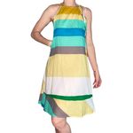 NWOT Echo Colorful Stripe Knee Length Beach Light Dress Size M Photo 0