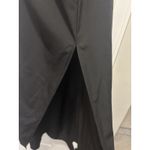 Women's Black One Shoulder Long Dress Formal Wedding Front Split Woven Large Photo 3