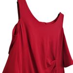 Connected Apparel  Little Red Holiday Festive Cold Shoulder Dress Size 8 Photo 2