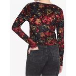 Hot Topic Harry Potter Deathly Hallows Velvet Tie-Front Open Sweater Photo 1