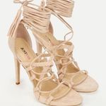 JustFab  Chancy Blush Strappy Heels Photo 0