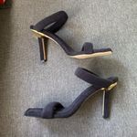 Good American Size 11.5 Black Terry Slip On High Heel Sandals Mule Open Toe Photo 8