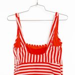 Forever 21 Red White Striped Terry Monokini High-Leg One-Piece Swimsuit – Size L Photo 5