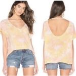 We The Free All Mine Tie Dye Tee Pink Orange Overside Short Sleeve Sz XS Boho Photo 1