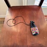 Handmade pouch necklace medicine bag Black Photo 1