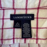 Lands' End Land’s End Fuschia Cream Windowpane Plaid Flannel Button Down Shirt Size Medium Photo 3
