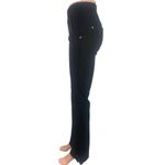 Acrobat Black Flared Leg Mid Rise Elastic Waist Pockets Stretch Pull On Pants 40 Photo 1