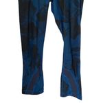 Lululemon  Size 4 Run Inspire Crop II Blue Jumbo Inky Floral Print Leggings Photo 2