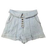 Ulla Johnson  Kase Button-Front Foldover Shorts Photo 1