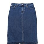 Banana Republic  Seamed Denim Pencil Skirt Jean Womens 6 Tall Preppy Academia Photo 1