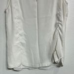 White House | Black Market White Embroidered Sleeve Blouse Sz M Photo 8