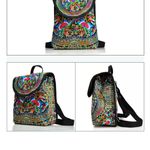 Women's Handmade Mini Backpack Purse – Adjustable Travel Bag Photo 6