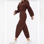 ZARA  Brown Knit Jumpsuit With Pockets - M Photo 4