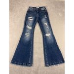 Petra 153 Women's Distressed Flare Trouser Jeans Light Wash Denim Size 1/24 Blue Photo 1