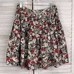 Calvin Klein  Pleated Knee Length Skirt 100% Cotton Floral Multi-2 Photo 0