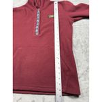 L.L.Bean  Womens Fleece Pullover Hoodie Small‎ Red Aztec Trim 1/4 Snap Photo 9