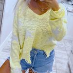 Blank Paige Yellow Star Pattern Sweater Photo 7