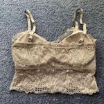 Lace Cropped Tank Top With Built In Bra Photo 2