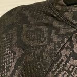 Terez  Women’s Snakeskin Print Black Cropped Sweatshirt Photo 4