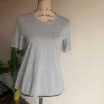 Derek Lam  10 Crosby Short Sleeve Button Back Minimalist Grey Top Sz Small Photo 3