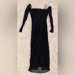House Of CB NWOT   Katarina Black Corset Lace Mesh Long Sleeve Gown Sz S Photo 3