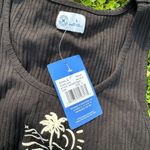 Hurley NWT Womens Beach Logo Drawstring Tank Top, Black Photo 2