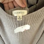 Prómesa NWT Promesa Taupe Tan Ribbed Long Sleeve Sweater Mini Dress Photo 8